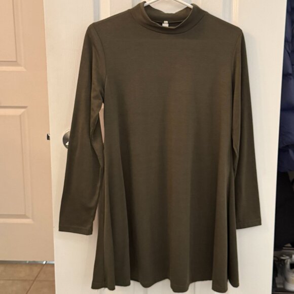 New - Olive Green Long Sleeve Swing Dress – Effortless & Chic ✨ - Picture 1 of 2